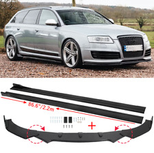 Frontspoiler Spoilerschwert Lippe + 86.6" +Seitenschweller Für Audi A6 4F S-Line