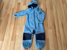 impidimpi Regenoverall Gr.86/92 Blau Regenanzug Overall TOP Fleece gefüttert 🦊