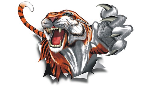 Aufkleber einschussloch tiger - aufkleber,