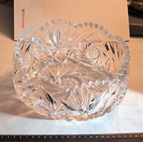 Runde kristall glasschale - runde, kristall-glasschale