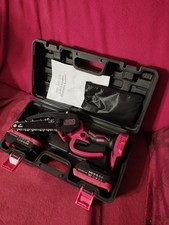 Akku Kettensäge 6 Zoll, Mini Kettensäge Bürstenloser Motor mit 2 Akkus 2.0Ah