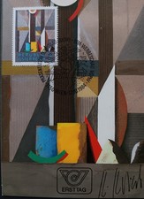 Karl Korab  handsignierte 3. Amtliche Maximumkarte mit Briefmarke 