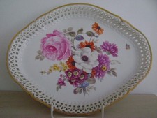 Fantastisch gemalte Korbschale von KPM Berlin 1. Wahl