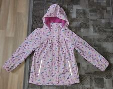 Schöne Regenjacke Topolino gefüttert, hellrosa mit Süßigkeiten-Muster, Gr. 128