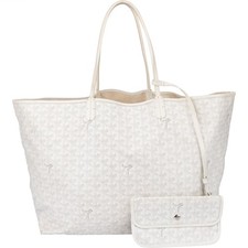 Goyard White Goyardine Monogram Saint Louis GM Shopper Handbag Tasche
