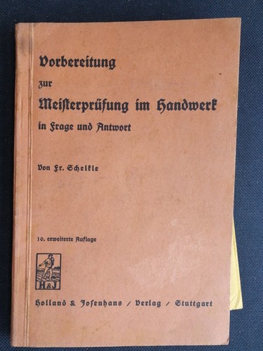 1938 meisterprüfung - meisterprÜfung, im