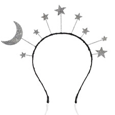 Haarreif Sterne Mond Silber