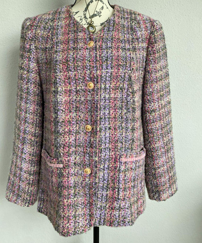 Damen tweed bouclé - damen, jacke