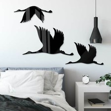 Acryldeko Kraniche - Vogelschwarm 01 WANDDEKO Acrylglas glänzend Dekoelemente