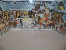 Nostalgischer Adventskalender im Panorama-Format Weihnachten auf dem Land Sellme