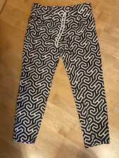 Damen Freizeit Schlupfhose Pyjamahose Gr M Yoga Schwarz Natur Neu!