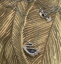 Swarovski Kette Dancing Swan Strass blau
