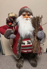 Santa 77cm Weihnachtsmann  Reisig Weihnachtsdeko Nikolaus Weihnachten