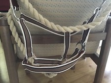 Halfter Set VB/Cob  Braun/weiß  mit passendem  Anbinder, 