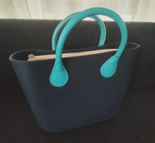 O Bag Damen Tasche Henkeltasche Blau mit Innentasche NEU