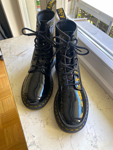 Martens schwarze lackleder - schwarze,