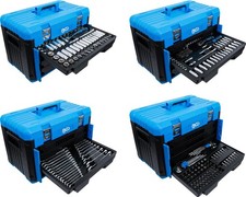 SAE Steckschlüssel Set Sechskant MM & Zoll 1/4" - 3/8" - 1/2" 300-tlg. Werkzeug