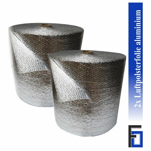 Luftpolsterfolie aluminium - 2x,