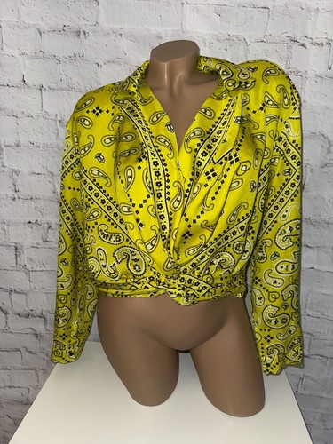Zara satinbluse wickeloptik - in,