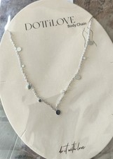 Kette SILBER high quality hohe Qualität DOTTILOVE BODY CHAIN 70cm + 25cm Plättch