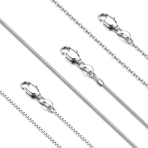 Edelstahl kette set damen - edelstahl,
