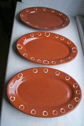 Servierteller ton oval - 3,