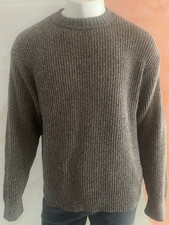 NUDIE JEANS co. ,Herren Pullover, STRICK,Gr. L, BEIGE+Braun,Baumwolle,NEU