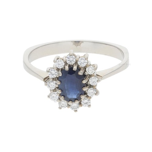 Saphir ring weißgold 585 - saphir,