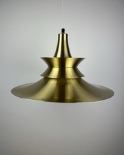 Lyskær Belysning Danish Modern Brass Lamp Space Age Sputnik UFO 1970s Industrial