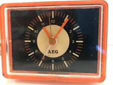 Vintage AEG Wecker Typ SW0 Tischwecker Space Age 70/80er 230V orange