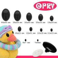Opry Sicherheitsaugen oval 1 Paar Tieraugen Stofftiere Puppen Amigurumi Wolle