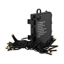 LED Lichterkette Außen 8 Funktionen 6/18h Timer 24/48 o. 96 LEDs Ø3mm Batterie