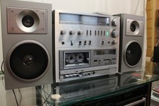 TOSHIBA L-MINI COMPONENT SK-02 CASSETTE RECEIVER + ISP SC-800 BOXEN + BLUETOOTH