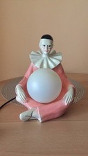 Space Age Tischlampe Keramiklampe Figur Porzellan Clown