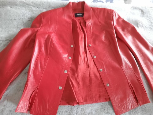 Rote lederjacke simorra - rote,