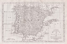Spanien Espana Spain Portugal map Karte Kupferstich engraving 1779