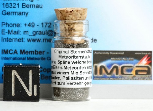 Meteoriten staub zertifikat - meteoriten,