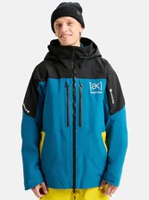Burton AK Swash Goretex 2L Snowboard Jacke Blue Teal Atomic Yellow (blau/gelb)