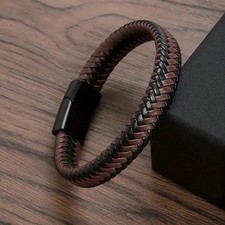 Herren Armband Braun Echtes