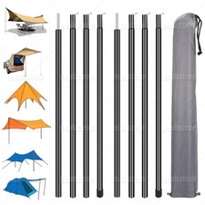 2x 2m Teleskop Zeltstangen Aufstellstange Tarpstange Sonnensegel Campingplanen
