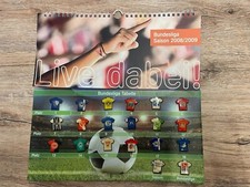 Kalender Bundesliga Tabelle 2008/09 mit 20 Triko Pins unbenutzt, selten, komplet
