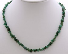 Natur Echt Smaragd kette Edelsteinkette ca. 45 cm Splitterkette Halskette Grün