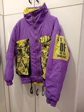 Head Jacke Vintage Winter Sport Snowboard Ski Jacke Größe 44 Lila/Gelb