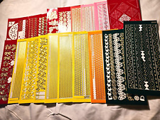 Sticker6 - gebrauchte Stickerbögen,gold,silber,metallic,bunt,Bastelreste