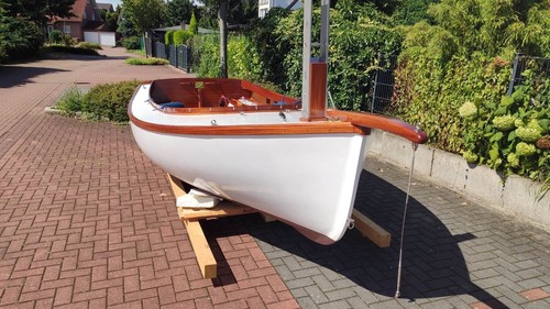 Holzsegelboot catboot catboat - holzsegelboot,