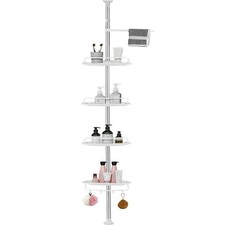 4 Ablagen Teleskopregal Duschregal Duschablage Eckregal Handtuchhalter Badregal