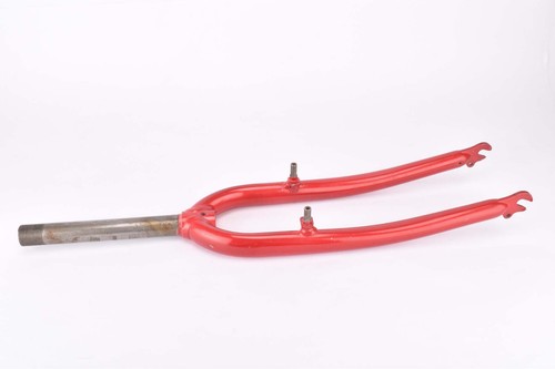 Red mtb steel fork with - 26",