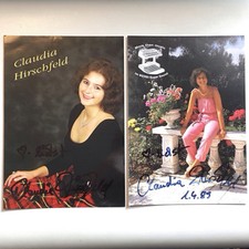 Claudia Hirschfeld Autogramm Karten 1989 & 1994 (DIN A5) - Wersi Orgel