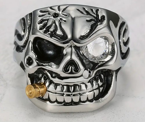 Edelstahlring skull pipe - &, pipe"