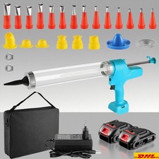 Akku Silikonpistole Kartuschenpresse Glaskleber Kartuschenpistole Mit 2*Akku 21V